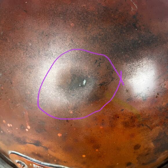 Vintage French Copper Mixing Bowl Pastry Chef Round Bottom 10” Rolled Rim Heavy - Picture 2 of 16